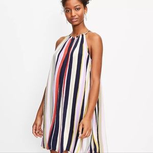 NY&Co Multicolor Pinstripe Swing Dress Women's Size XS